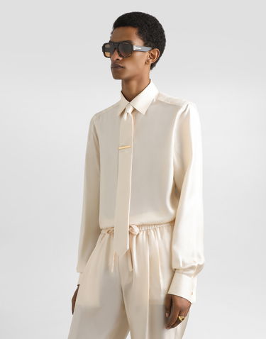 Košeľa Dolce & Gabbana Dolce & Gabbana Martini Silk Twill Shirt Béžová | G5MM4TFU10SA3791, 1