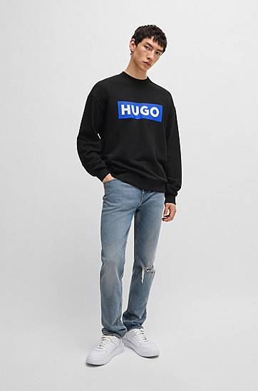 Sveter BOSS HUGO Sweatshirt with Logo Čierna | 50522375, 1