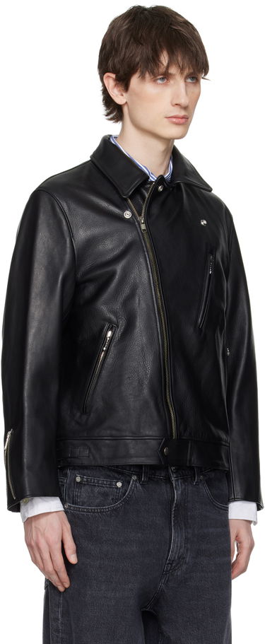Bomber bunda WACKO MARIA WACKO MARIA Double Riders Leather Jacket Čierna | 25SS-WMO-BL02, 1