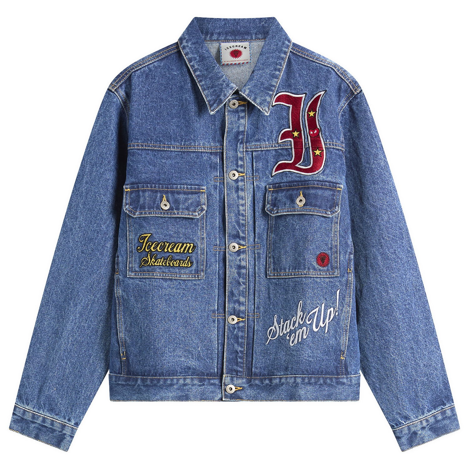 Bunda BBC IceCream Mascot Denim Trucker Jacket Rôznofarebný | IC25448-MBU, 1