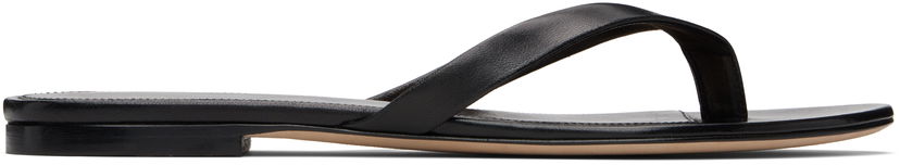 Tenisky a topánky The Row Sacha Leather Flip-Flops Čierna | F1697-SN65