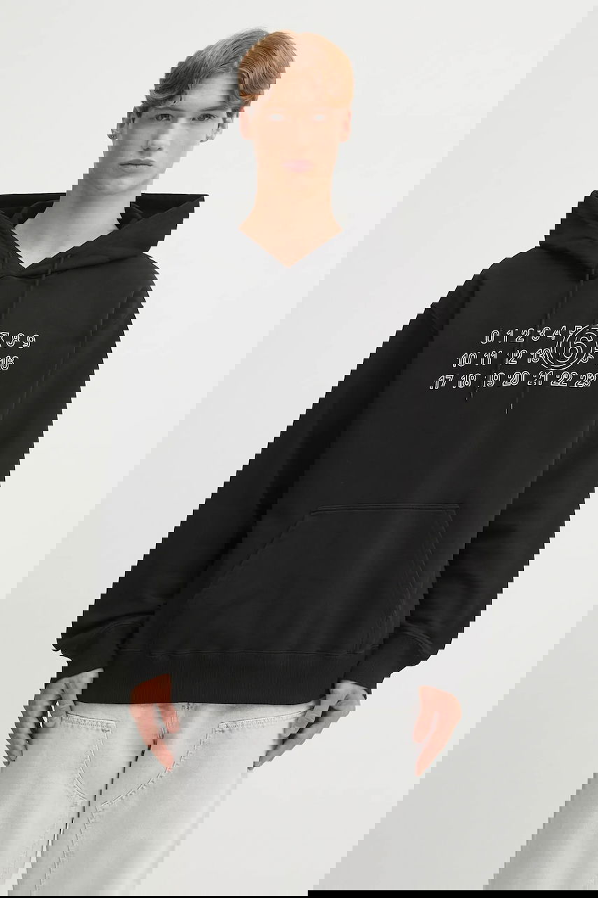 Mikina Maison Margiela MM6 Maison Margiela Logo Print Hoodie Čierna | SH0GU0035.M25025.900, 0