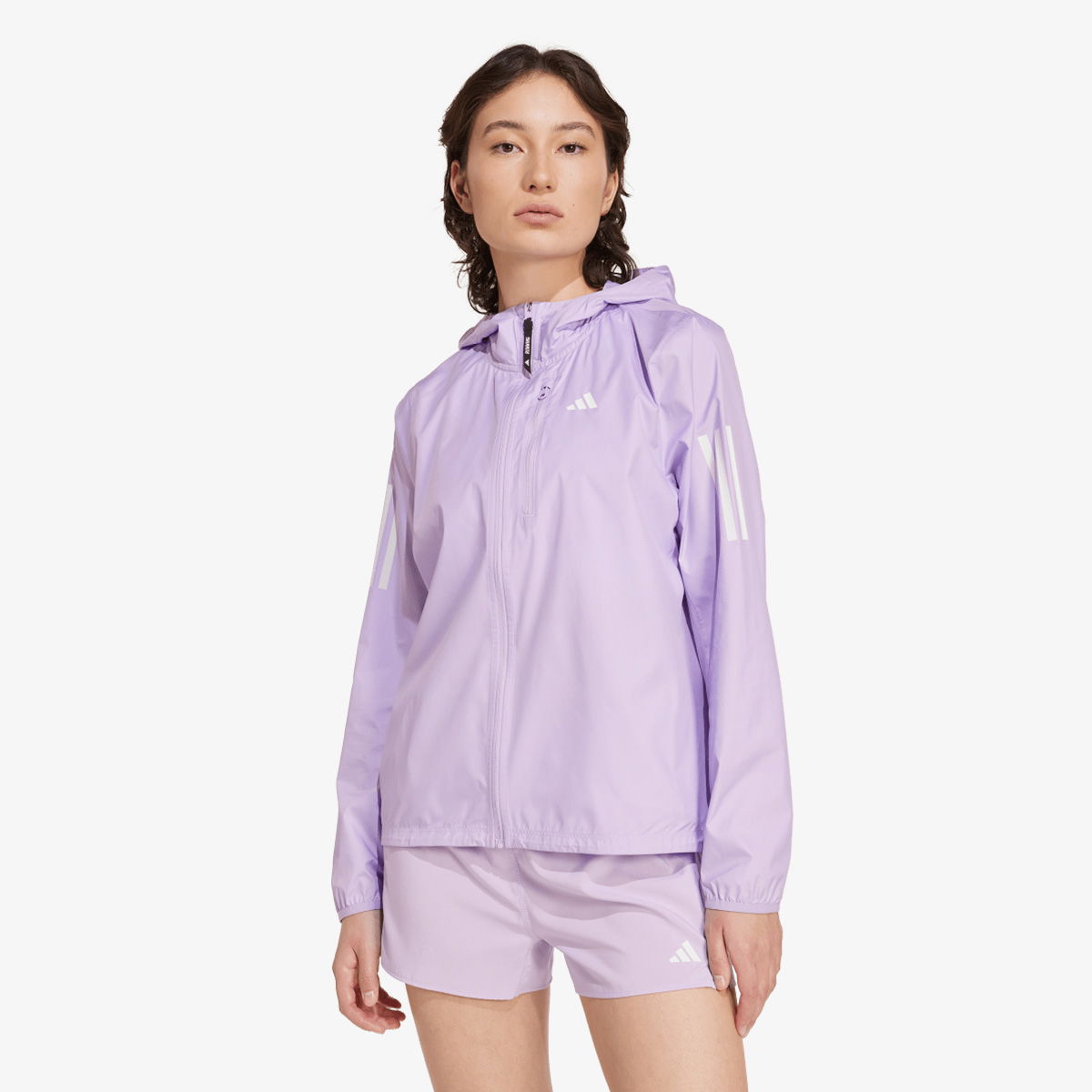 Vetrovka adidas Originals Own The Run Hooded Windbreaker Fialová | JX2264, 1