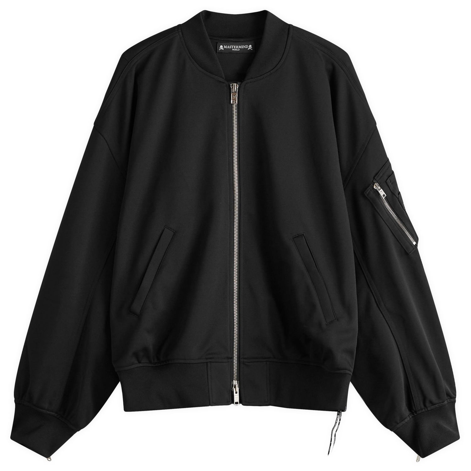 Bomber bunda Mastermind WORLD Jersey Bomber Jacket Čierna | MW24S13-BL037-600-BLK, 0