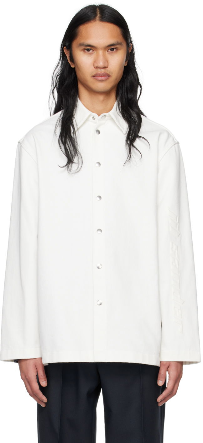 Košeľa Jil Sander Embossed Denim Shirt Biela | J21DL0137_J46463, 0