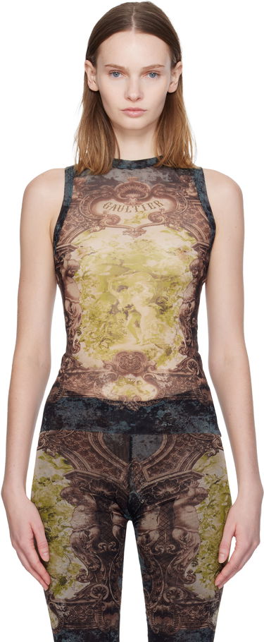 Tielko Jean Paul Gaultier 'The Médaillon' Baroque Mesh Tank Top Rôznofarebný | 25/04-W-TO304-M006P-005740, 0