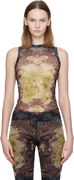 'The Médaillon' Baroque Mesh Tank Top