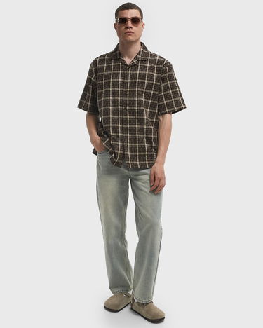 Košeľa Butter Goods Checkered Vacation Shirt Hnedá | P23979, 2
