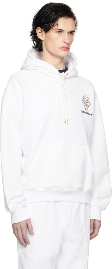 Mikina Casablanca Diamond Column Print Hoodie Biela | MPS25-JTP-292-02, 1