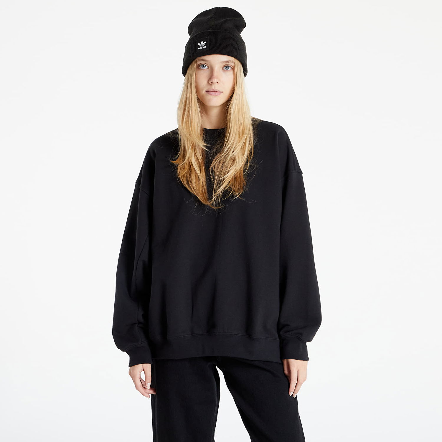 Mikina adidas Originals Adicolor Oversized Sweatshirt Čierna | H11393, 0