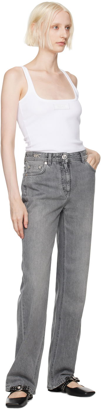 Tielko Versace 90s Vintage Logo Tank Top Biela | 1017003-1a12060, 3