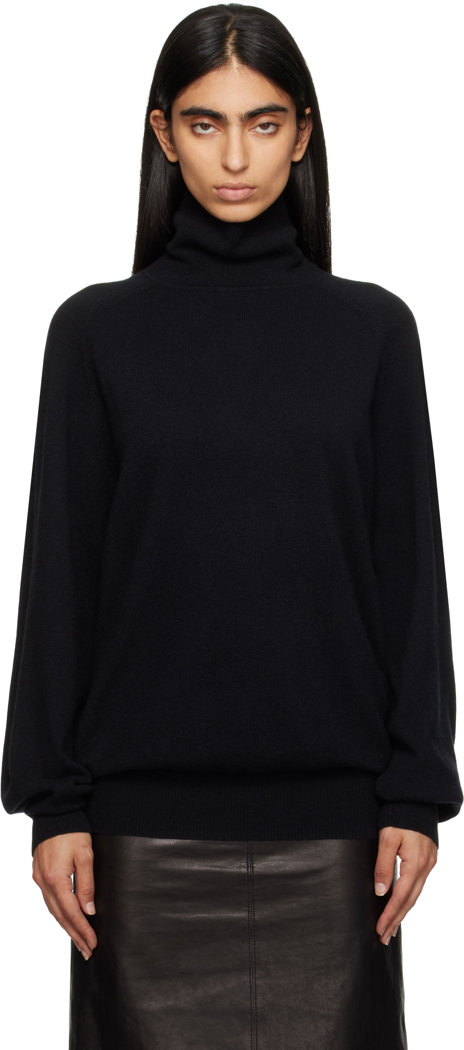 Sveter Khaite Percy Cashmere Turtleneck Sweater Čierna | 9683600, 0