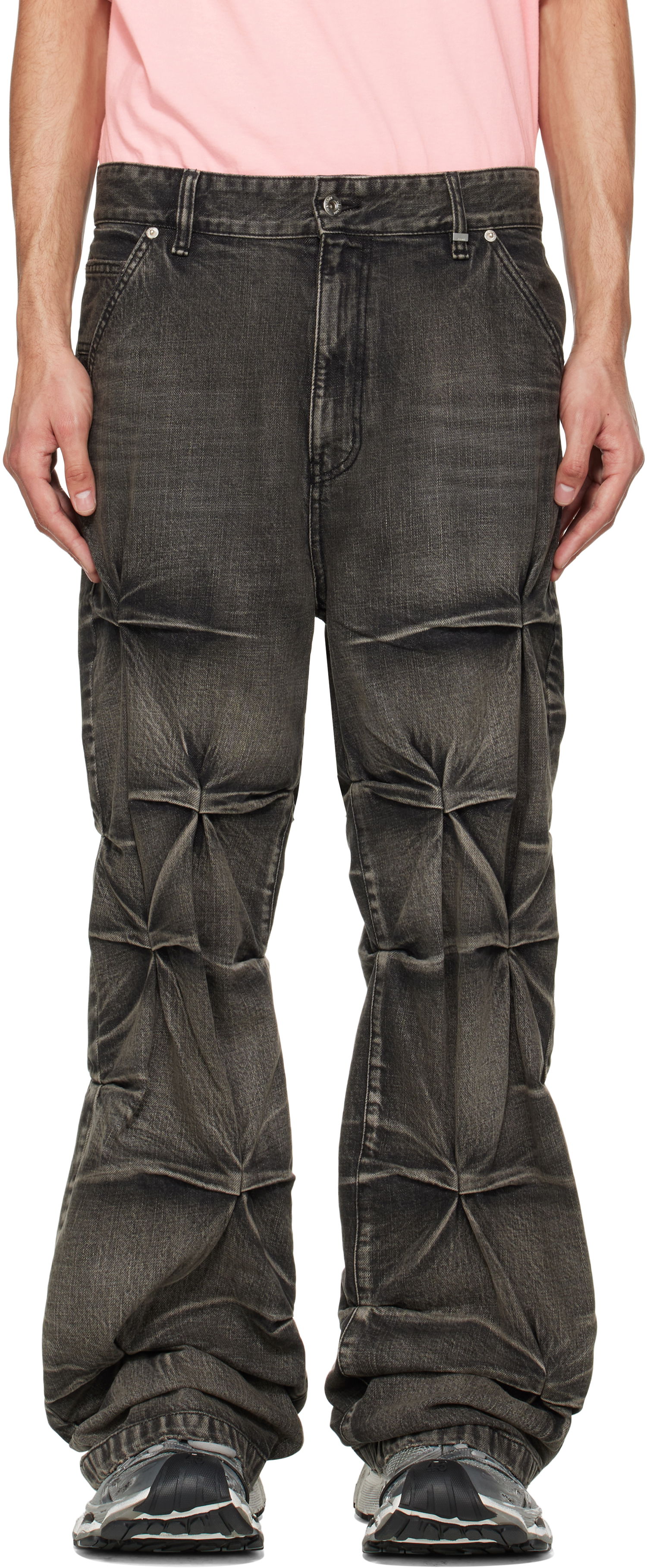 Džínsy We11done We11done Wrinkled Jeans Čierna | WD-DP1-25-365-M-BK, 0