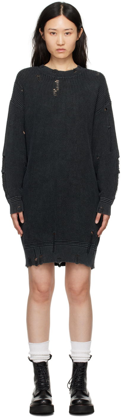 Šaty R13 R13 Oversized Distressed Sweater Dress Šedá | R13WY242-Y054B, 0