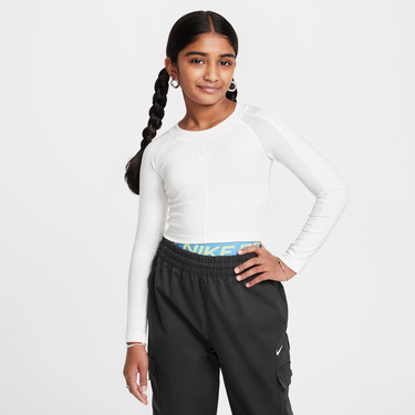 Crop Top Nike Nike Sportswear Long Sleeve Crop Top Biela | HF8200-133, 0