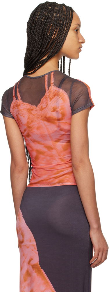 Tričko Miaou Miaou Mini Sheer T-Shirt Oranžová | 7026PM2LIP, 2