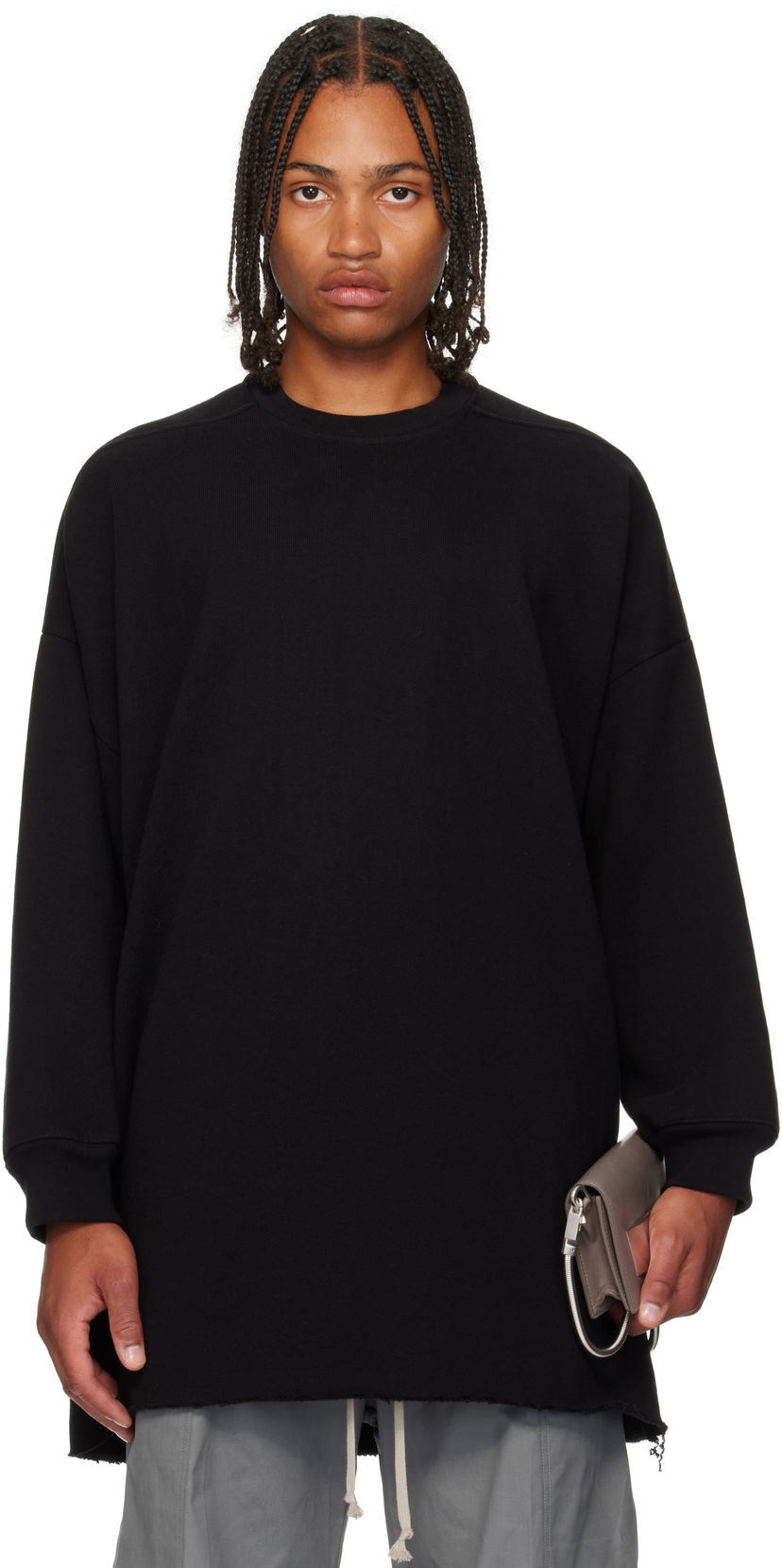 Mikina Rick Owens Rick Owens Concordians Tommy Long Sleeve Sweatshirt Čierna | RU02E1276 JTC