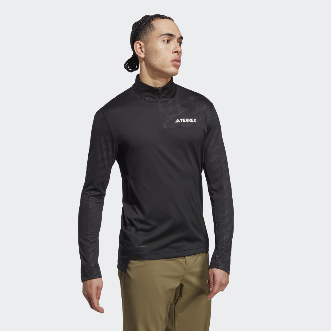 Multi Half-Zip Long Sleeve T-Shirt