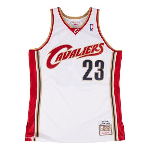 Dres Mitchell & Ness Mitchell & Ness Lebron James Cleveland Cavaliers 2003-04 Swingman Jersey Biela | 7226-CVW-03LJAME