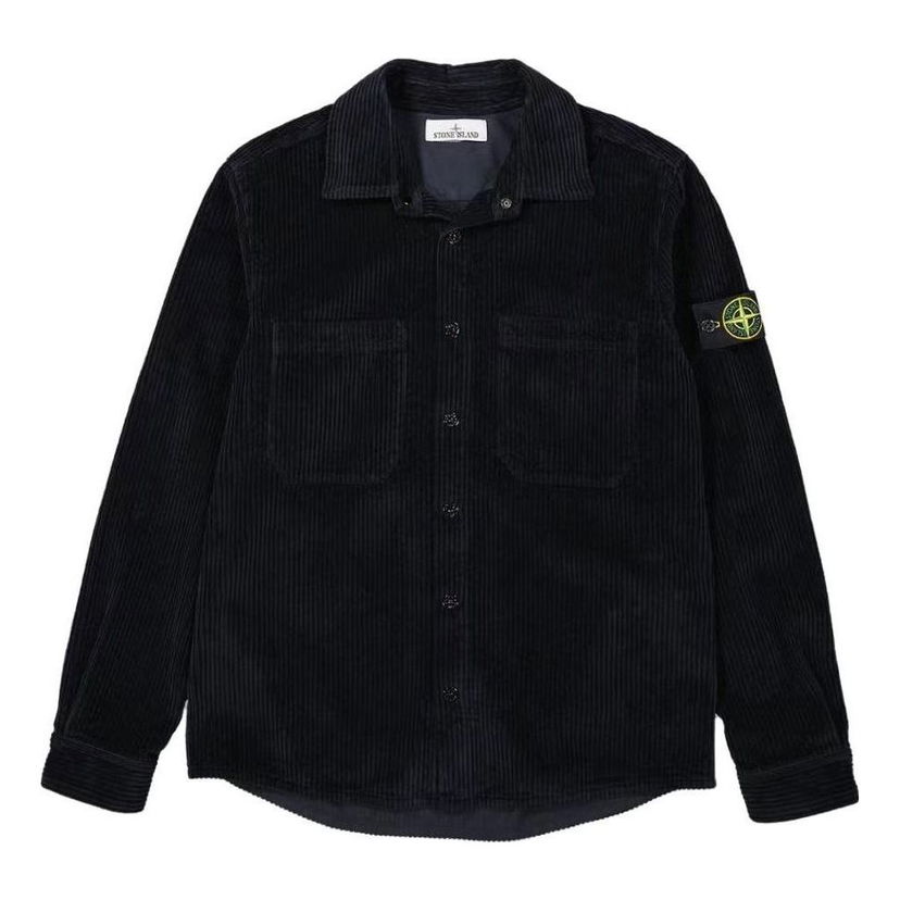 Košeľa Stone Island Stone Island Corduroy Overshirt Čierna | 791511311-V0020