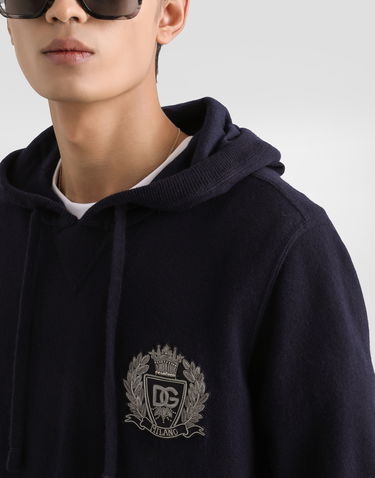 Mikina Dolce & Gabbana Dolce & Gabbana Smooth Cashmere Hoodie Navy | GXX20ZJBWIRB0665, 3