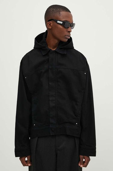 Bunda HELIOT EMIL Hooded Denim Jacket Čierna | PREAW24.M.02.121.BLK01, 0