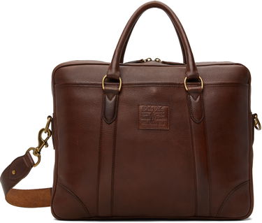 Taška cez rameno Polo by Ralph Lauren Ralph Lauren Heritage Leather Briefcase Hnedá | 405946033001, 0