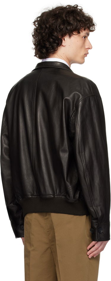 Bunda FERRAGAMO Ferragamo Grainy Leather Jacket Čierna | 783255, 2