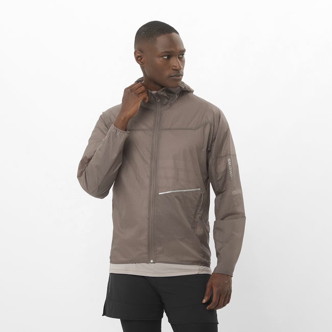 Vetrovka Salomon Sense Aero Wind Jacket Šedá | LC2429100, 0