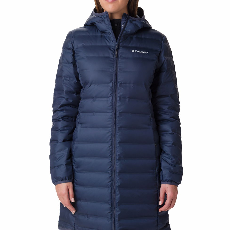Bunda Columbia Lake 22™ Down Long Hooded Jacket Modrá | 1859672466, 0