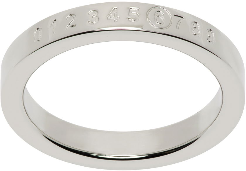 Prsteň Maison Margiela MM6 Numeric Minimal Signature Ring Šedá | SM6UQ0059 P6469, 0