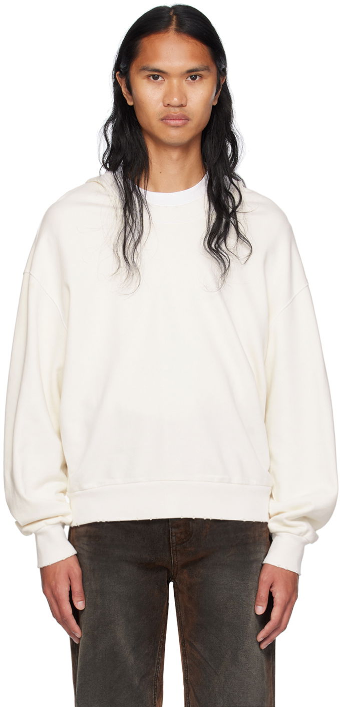 Mikina We11done Wide Neck Sweatshirt Biela | WD-TH2-24-801-U-WH, 0