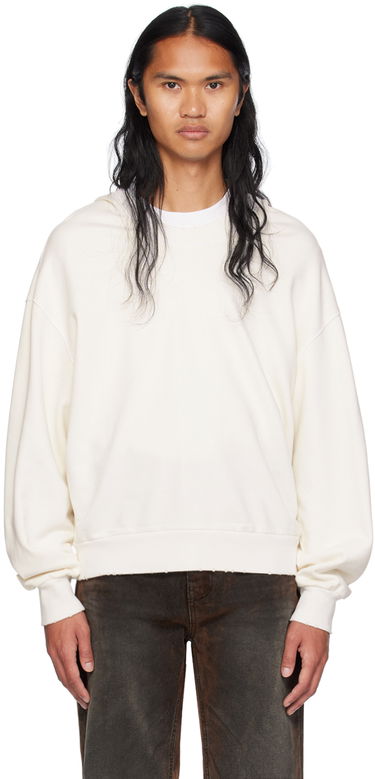 Mikina We11done Wide Neck Sweatshirt Biela | WD-TH2-24-801-U-WH, 0