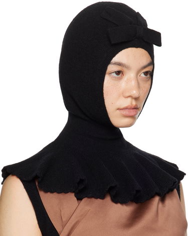 Klobúk SHUSHU/TONG SHUSHU/TONG Knit Cape Balaclava with Bow Čierna | MWDDAC01 RTI068, 1