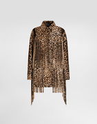 Dolce & Gabbana Leopard-Print Fringed Jacket