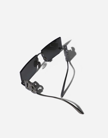 Slnečné okuliare Dolce & Gabbana DG Crystal Square Sunglasses Čierna | VG2304VM6889V000, 3