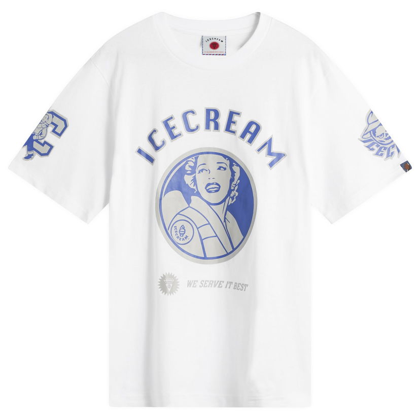 Tričko BBC IceCream Multi Graphic Vintage Woman Slogan T-Shirt Biela | IC25438-WHT