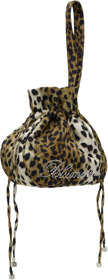 Kabelka Blumarine Blumarine Satin Rhinestone Logo Pouch Hnedá | P5HHW092A, 1