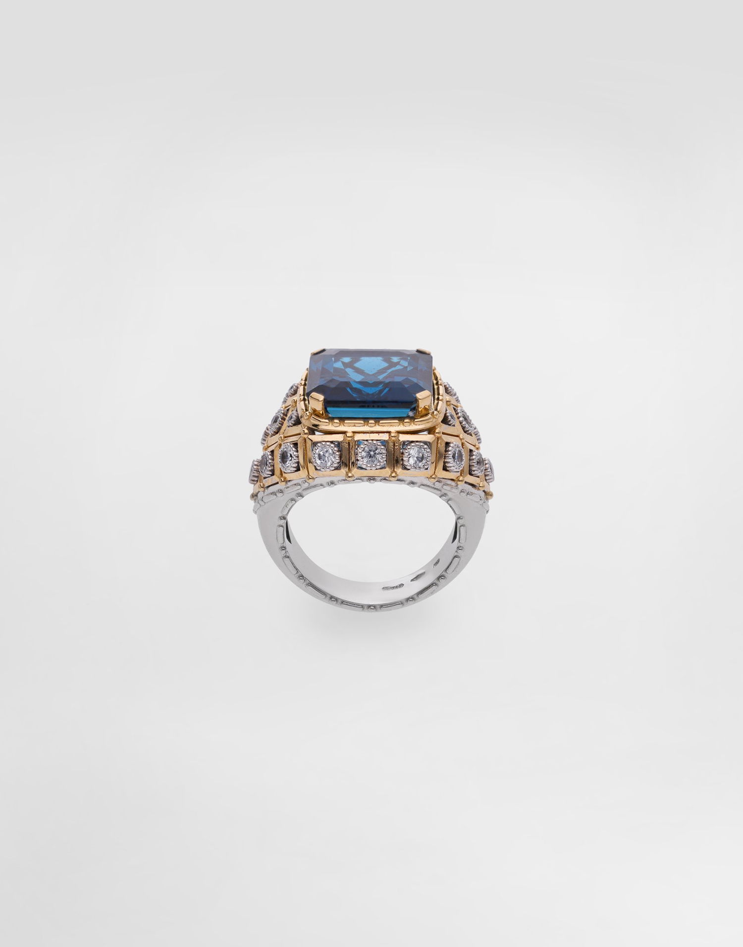 Prsteň Dolce & Gabbana Dolce & Gabbana Eleganza 18k Gold Ring with Topaz and Sapphires Modrá | WRSA2GWTOP187583, 1
