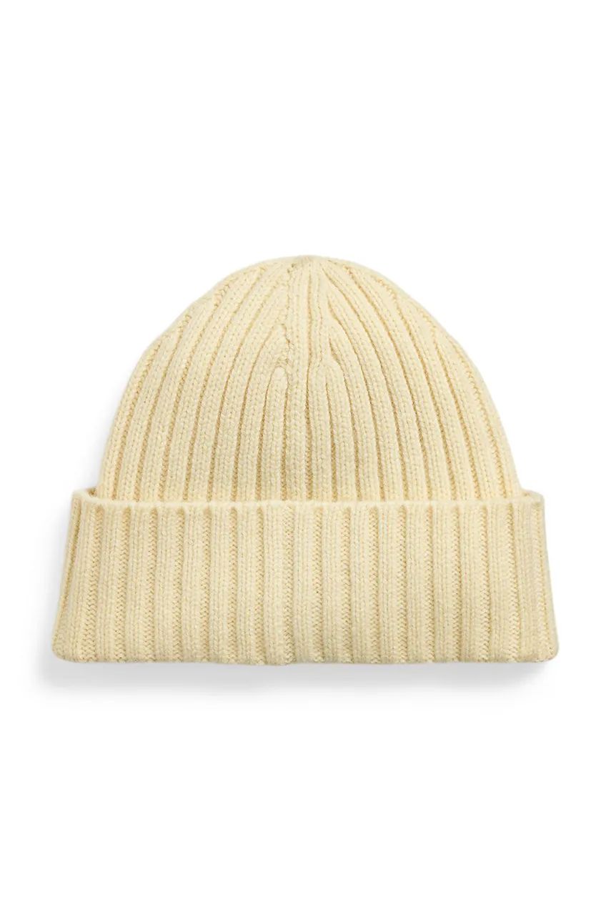 Kulicha Polo by Ralph Lauren Embroidered Logo Wool Beanie Béžová | 455961984, 1