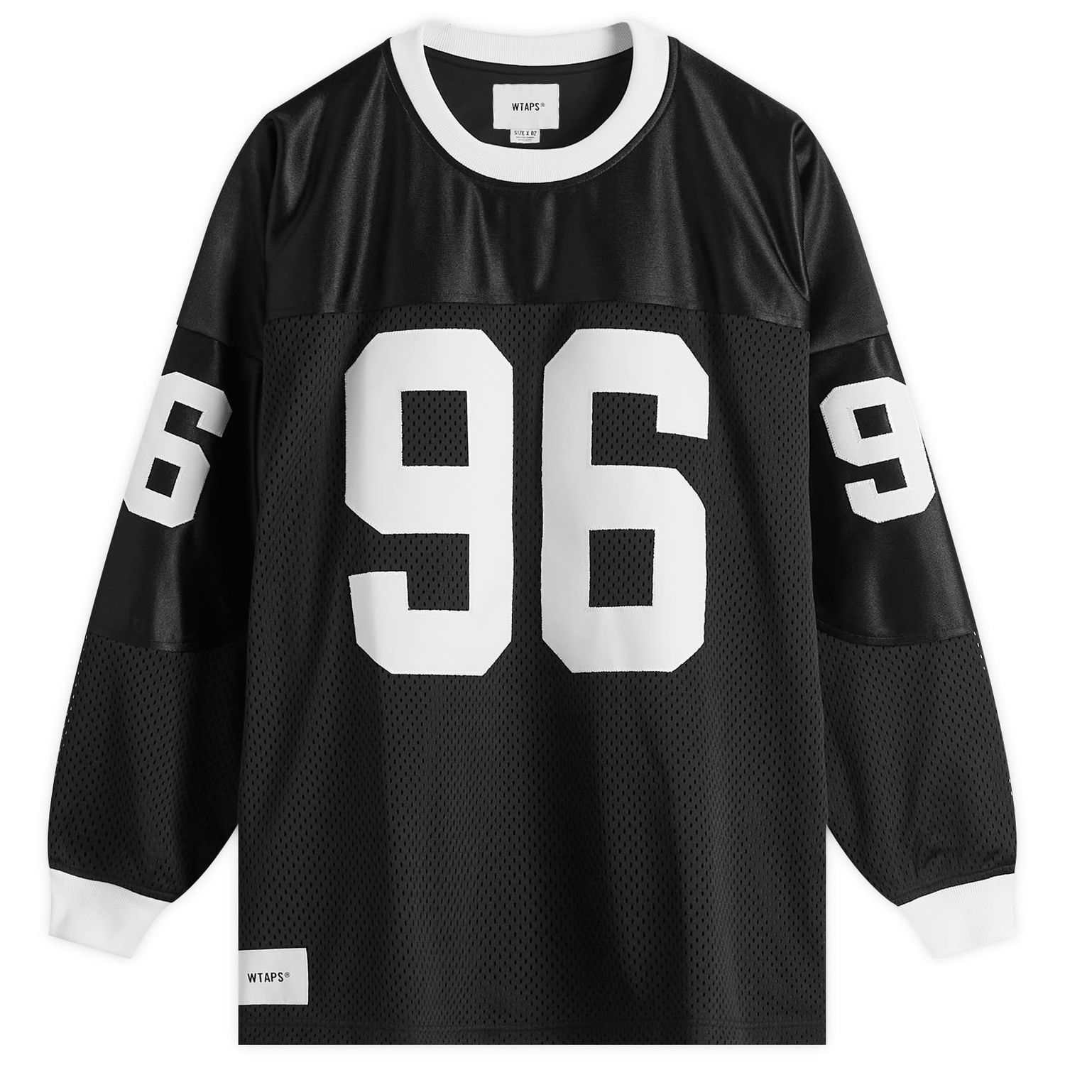 Dres WTAPS Black Hockey Shirt Large Čierna | 242ATDT-CSM12-BLK, 0