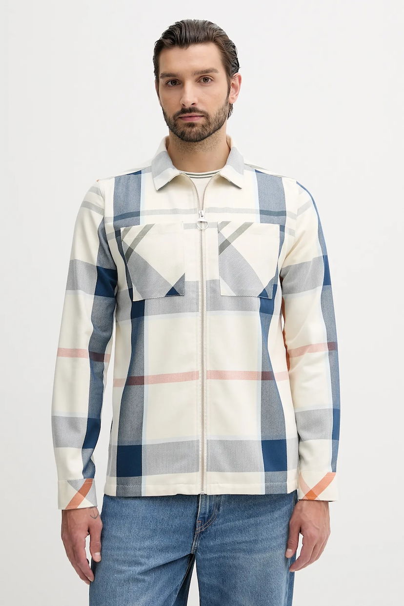 Košeľa Barbour Barbour Ettrick Relaxed Fit Overshirt Béžová | MOS0305