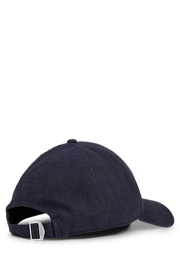 Šiltovka BOSS BOSS Linen Cap with Embroidered Logo Navy | 50539422, 1