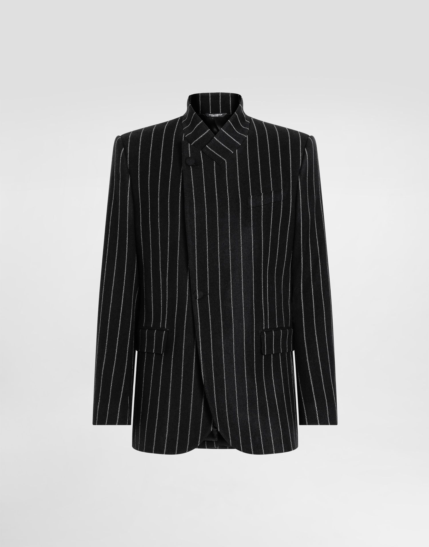 Bunda Dolce & Gabbana Dolce & Gabbana Sicilia Single-Breasted Pinstripe Jacket Čierna | G2VO4TFRMD4S8051, 0