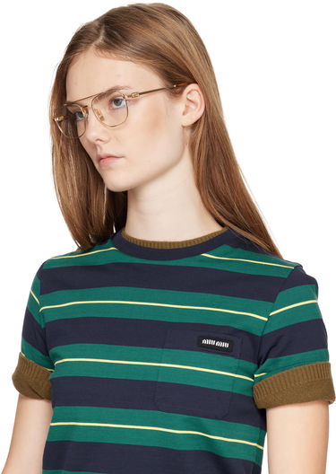 Slnečné okuliare Miu Miu Top Bar Metal Aviator Glasses Metalická | 0MU 51WV 8056262412428, 3