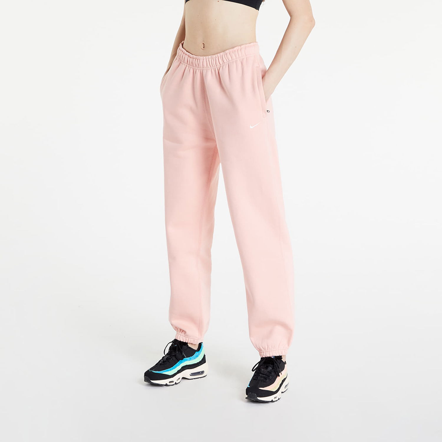 Tepláky Nike Solo Swoosh Fleece Pants Ružová | CW5565-697, 1