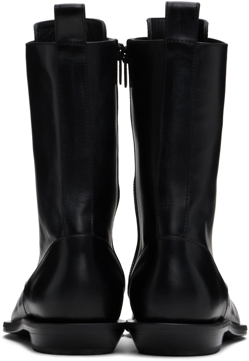 Ann Demeulemeester Ise Pointy Micro Heel Lace-Up Boots