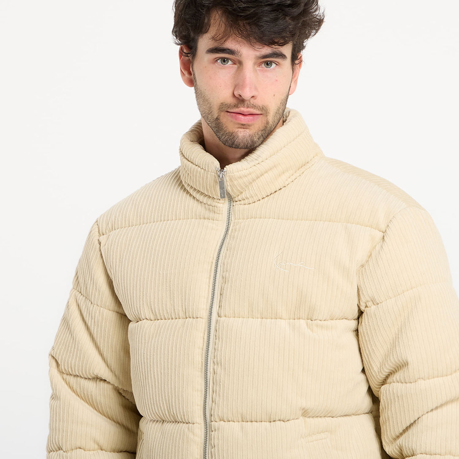 Prešívaná bunda Karl Kani Signature Corduroy Puffer Jacket Béžová | PD00008905, 1