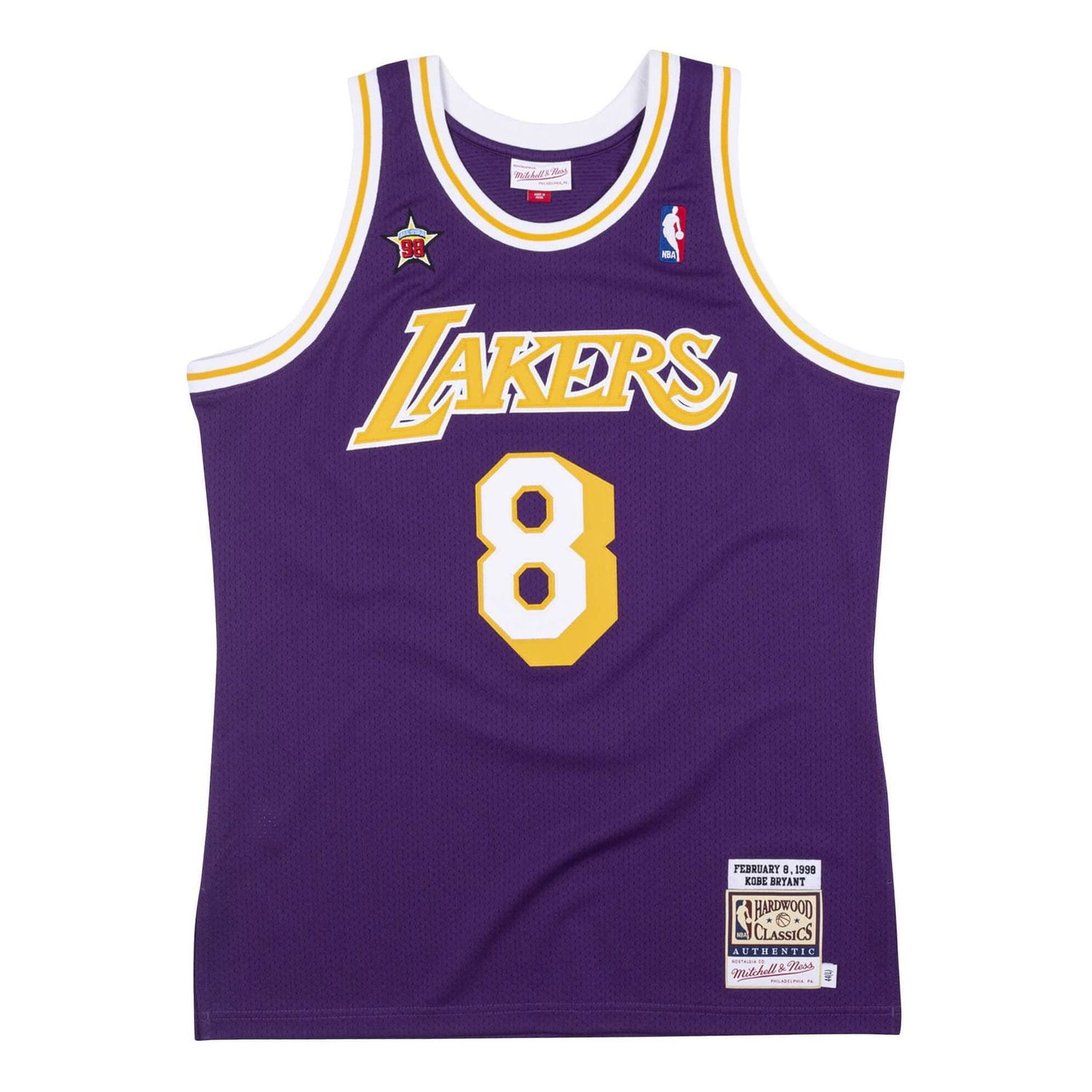 Dres Mitchell & Ness NBA All-Star 1998 West 'Kobe Bryant 8' Jersey Fialová | AJY4CP19116-ASWPURP98KBR, 0