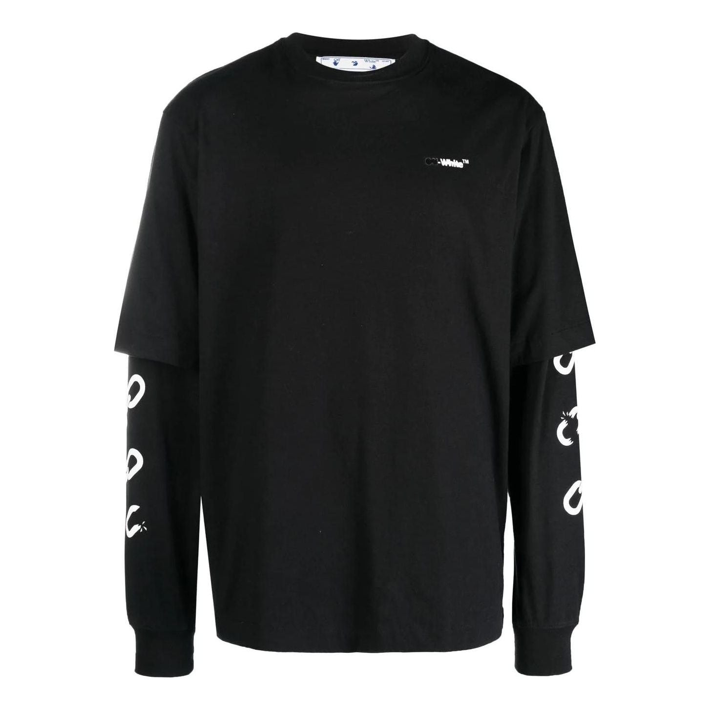 Tričko Off-White Off-White Layered Long Sleeve T-Shirt Čierna | OMAB068F22JER0031001, 0